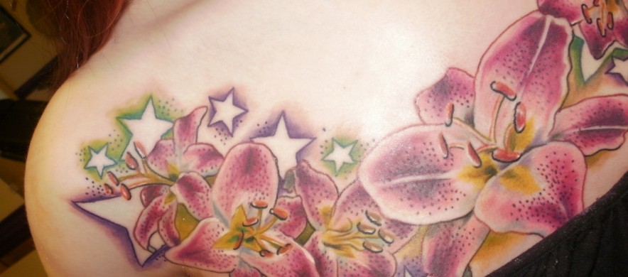 Stargazer Lilies Flower Tattoo Designs Amp
