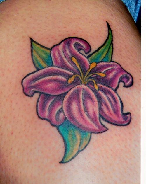 Tiny Lily Tattoo Design for Girls