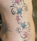 Pink And Blue Star Tattoos Pictures For Girls (NSFW)