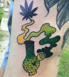 stoner bong tattoo