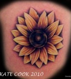 Simple Sunflower Tattoo Design 