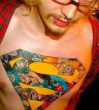 Fantastic Photo Of Superman Chest Tattoo 