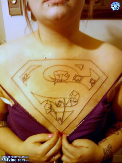 Beautiful Photo Of Superman Chest Tattoo
