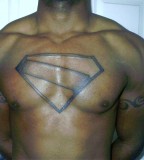 Cool Superman Logo Chest Tattoo By Ryan Jenkyns 