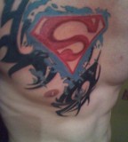 Attractive Unique Superman Logo Tattoo Picture