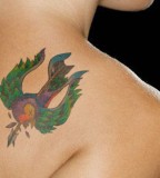 Superb Image Of Swallow Bird Tattoo Style