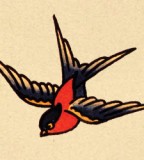 Imaginative Swallow Bird Tattoo Picture