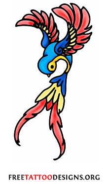 Colored Picture Of Swallow Bird Tattoo Meaning