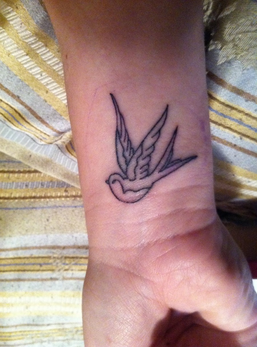 Elegant Swallow Bird Arm Tattoo Design