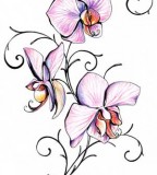 Cool Sweet Pea Flower Design for Tattoo