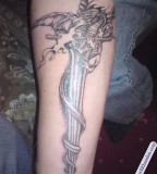 Awesome Sword Tattoo Design for Arm Men Inspiration