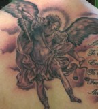 Fascinating Angel Tattoo With Sword
