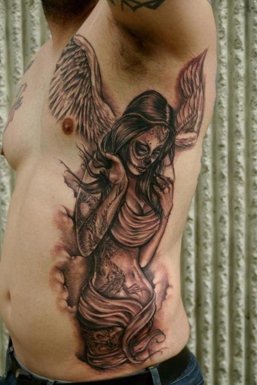 Awesome Angel and Sword Tattoos For Men (NSFW)