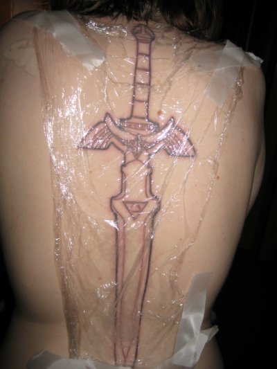 Magnificient Sword Tattoo & Dagger Tattoo Design
