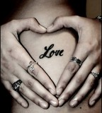 Awesome Love Lettering Tattoo Design Ideas