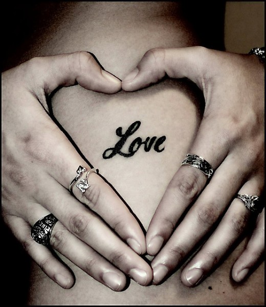 Awesome Love Lettering Tattoo Design Ideas