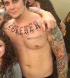 Topless Synyster Gates Showing Tattoos