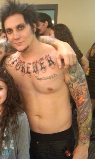 Topless Synyster Gates Showing Tattoos