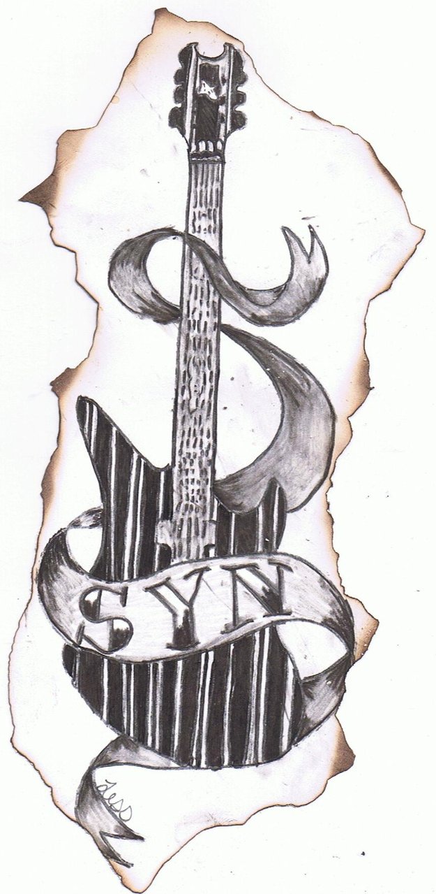 Synyster Gates Guitar Tattoo Sketches