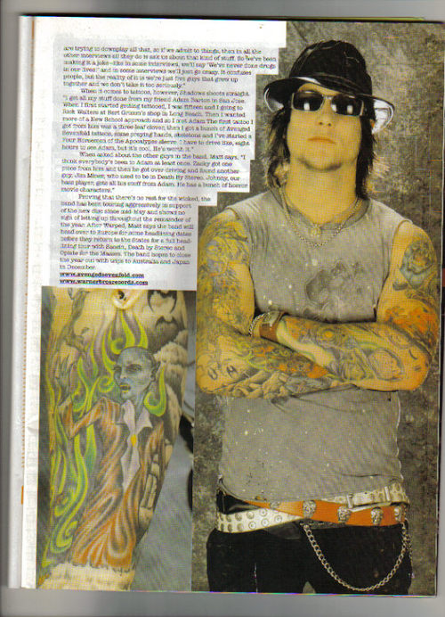 Synyster Gates Tattoo On The News