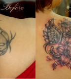 Upper Back Cover Up Tattoo Ideas For Woman
