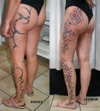 Tribalism Cover Up Tattoo Ideas For Womens (NSFW)