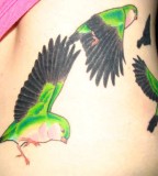 Award Winning Bird Shaped Tattoo Design for Girls