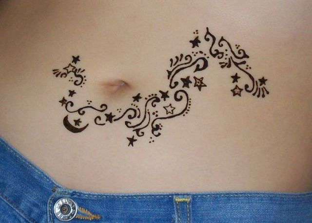 Mehndi Henna Tribal Tattoo Design or Girls