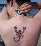 Gallant Scorpion Shaped Tattoo Design for Girls