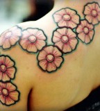Cute Pinky Rose Tattoo Design for Girls
