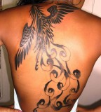 Full on Back Tribal Tattoo Design for Girls