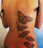 Five Butterfly Shaped Tattoo Design for Girls
