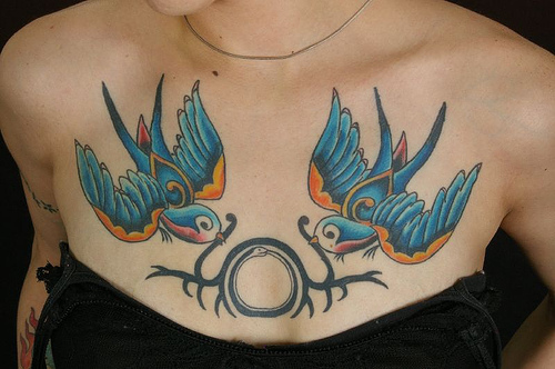 The Beauty Of Swallow Bird Tattoo Design for Girls