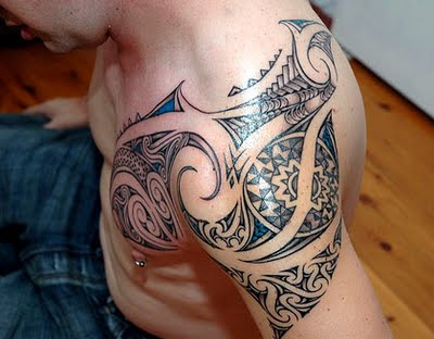 Shoulder and Upper Arm Tattoo Design For Men