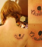 Amanda Seyfrieds Tattoos: Beloved Ones' Name Tattoo on Back Shoulder