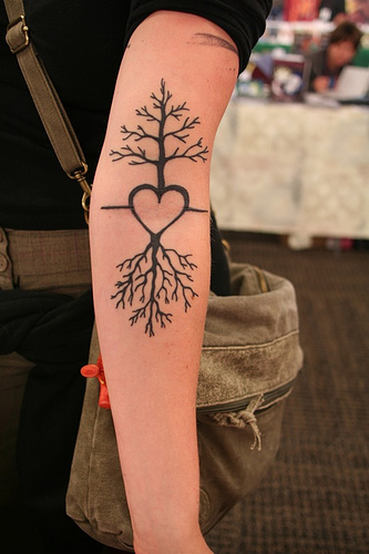 Cherry Tree Tattoo Designs for Women Arm