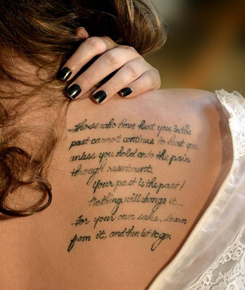 Love Quote Tattoo Design for Women