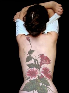 Beautiful Flower Lower-back / Back Tattoo Ideas For Women