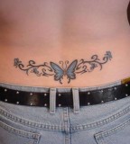Butterfly Tattoo Ideas For Women - Lower Back Tattoo Design for Women