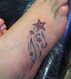Star Tattoos on Feet - Feminine Tattoos for Women