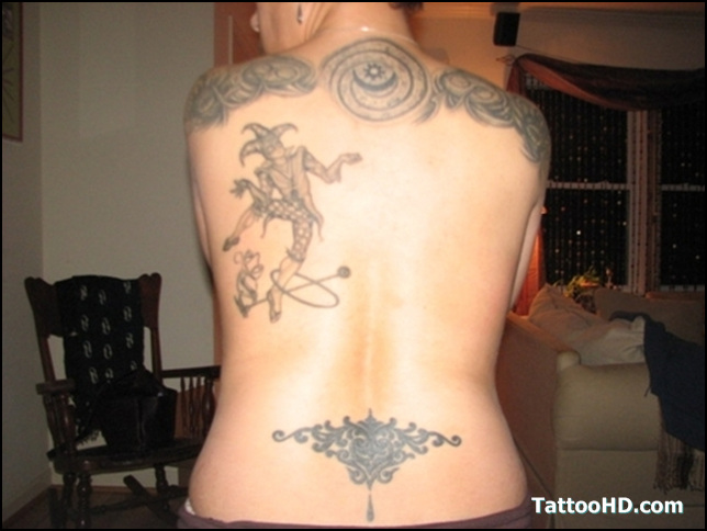 Lower-back and Shoulders Tattoo Designs For Women