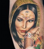Indian Women Face Tattoos for Women