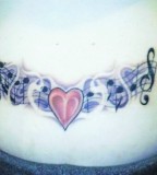 Heart And Music Note Tattoo Image
