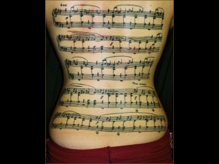 Music Chart Body Art Tattoo Ideas