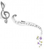 Music Notes And Plum Blossoms Tattoo Ideas