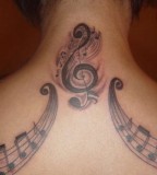 Music Tattoo Ideas On Back Neck