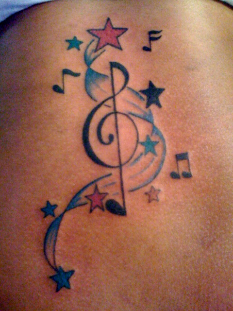 Stars And Notes Star Tattoos Ideas
