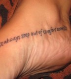 Tattoo Quotes And Word Tattoos for Foot Area