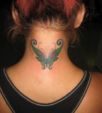 Beautiful Black Light Butterfly Tattoo Design