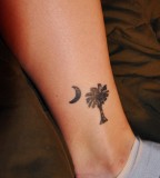 Cool Moon and Tree Tattoos Design